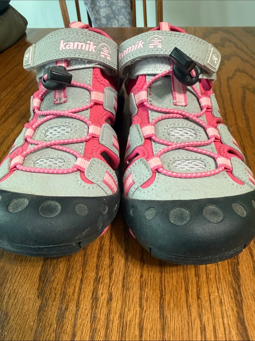 Kamik Pink and Gray Closed-Toe Outdoor Sandals